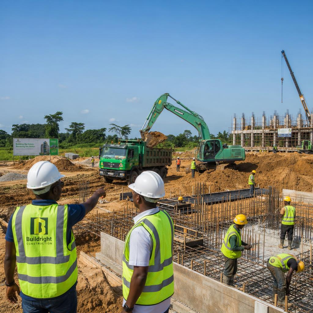 Modern construction site